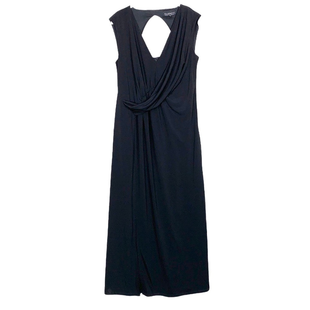 Eloquii Black Jersey Maxi Dress 14